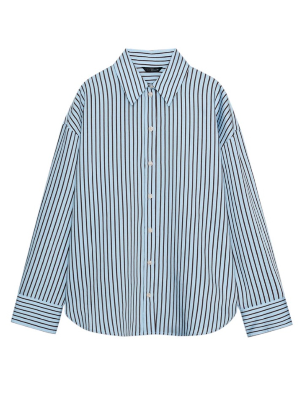 Zara oversized Striped Button-Down Shirt s nwt